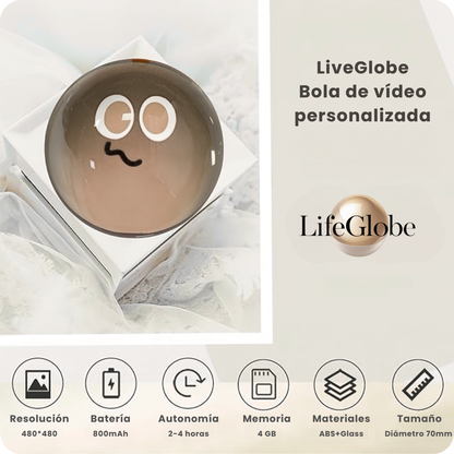 LiveGlobe - Esfera de vídeo personalizada